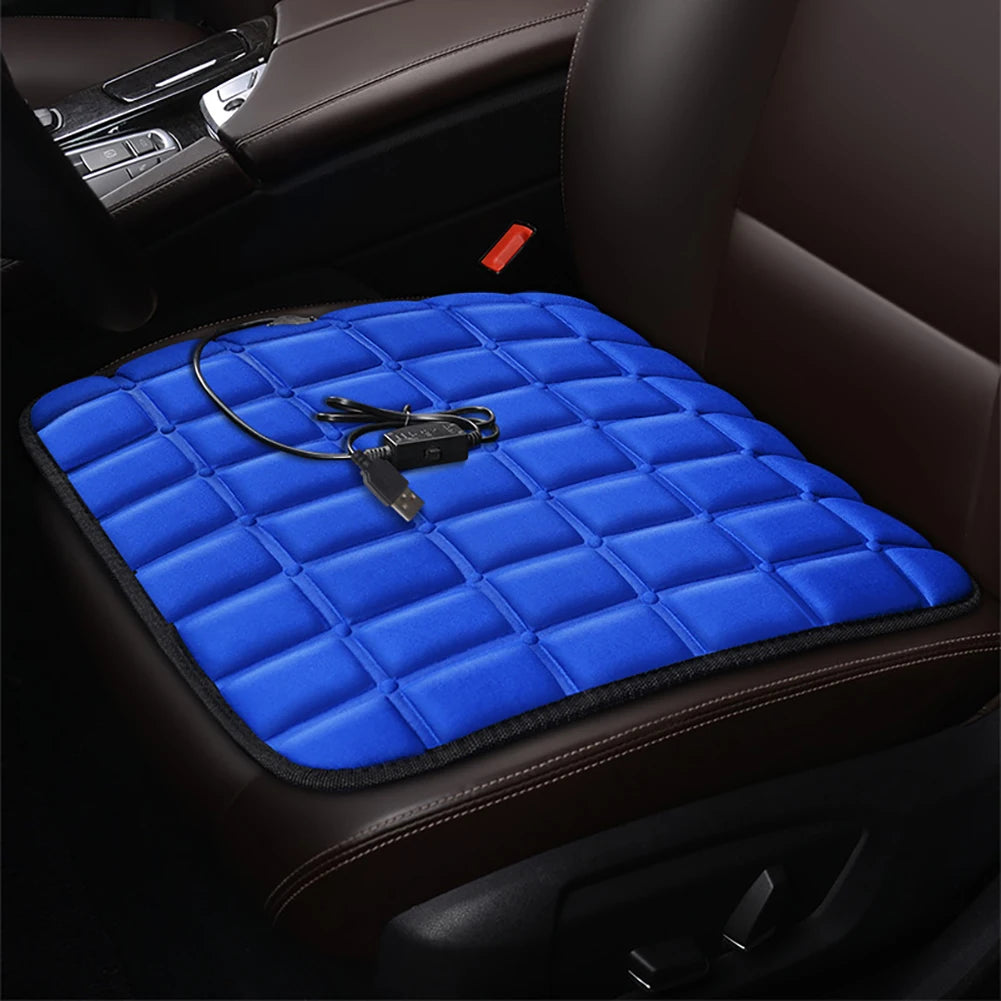 Housse chauffante pour siège de voiture, 5V 12V, 3 vitesses de température, coussinets chauffants électriques 40W, coussin chauffant pour siège de voiture, coussin de siège à chauffage rapide
